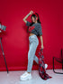 MOM STRETCH pants "VENERA" - LIGHT GRAY AT133-38